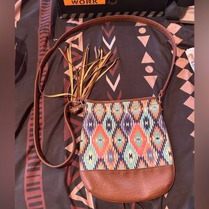 Aztec print purse
